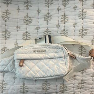 MZ Wallace White Quilted Belt Bag - Brand New